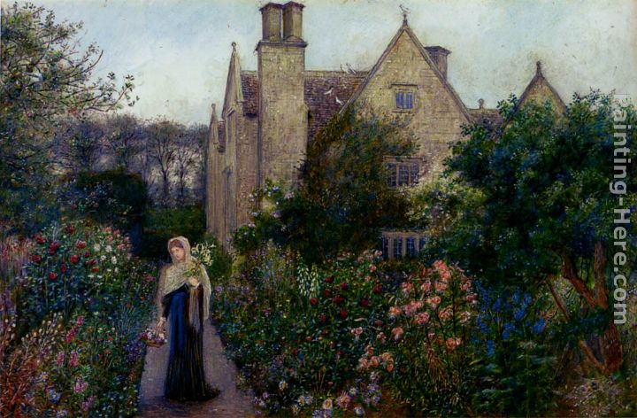 The Long Walk At Kelmscott Manor, Oxfordshire painting - Maria Spartali Stillman The Long Walk At Kelmscott Manor, Oxfordshire art painting